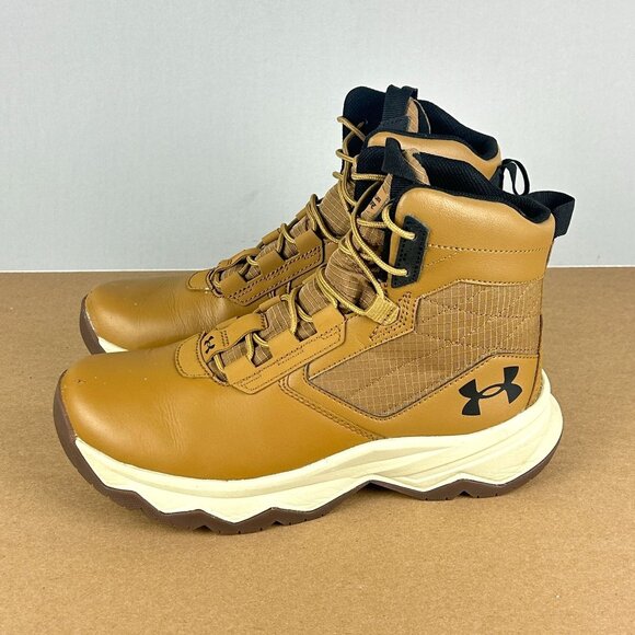 Under Armour Stellar G2 6" Boots Youth 6 Light Utility Brown Grade School - Picture 1 of 12